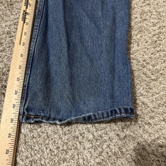 Levis 505 Jeans Mens 40x30 Blue Denim Regular Fit Straight Leg Medium Wash - Picture 13 of 13